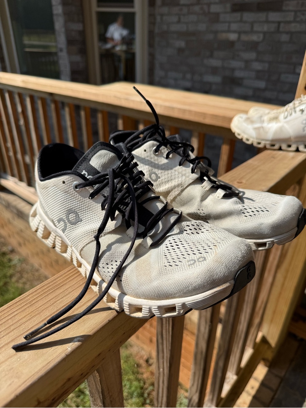 On Running Women’s Sneakers in White with Black Accents